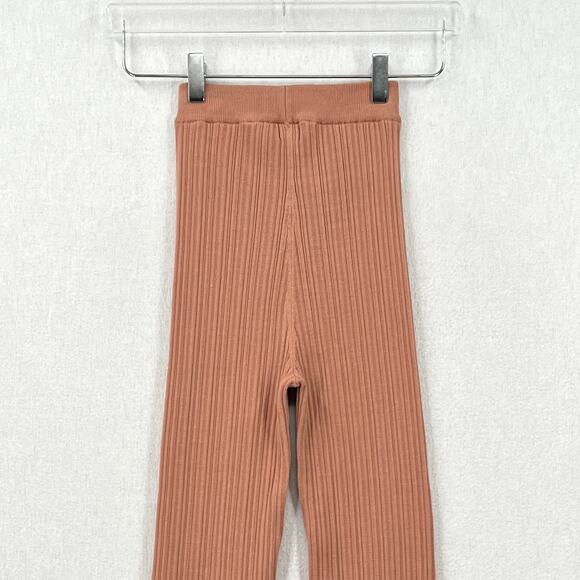 SONG OF STYLE Emmy Ribbed pant Women XXS Pink Peach Pull On Sweater Knit Stretch - Picture 5 of 16